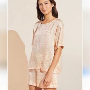 Eberjey Cream and Pink Pajama Set